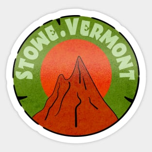 Stowe Vermont Vintage Flat Design Sticker